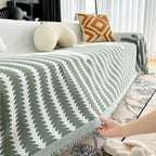 Cotton Chenille Sofa Throw with Non-Slip Design