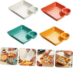 Dip Plate with Integrated Sauce Compartment – No More Mess
