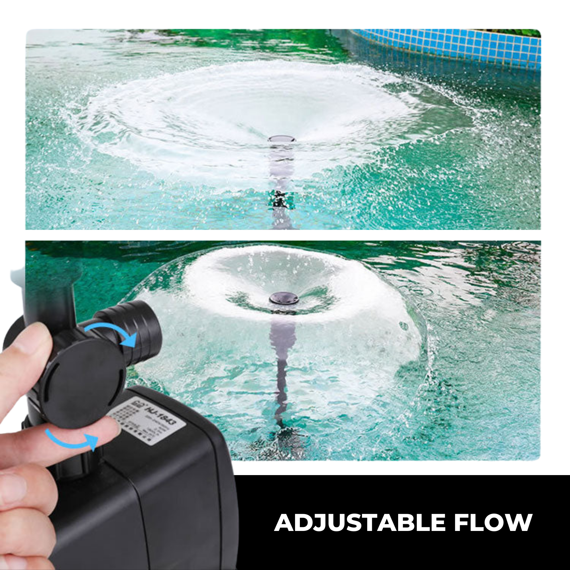 Submersible Fountain Pump with 12 LED Lights