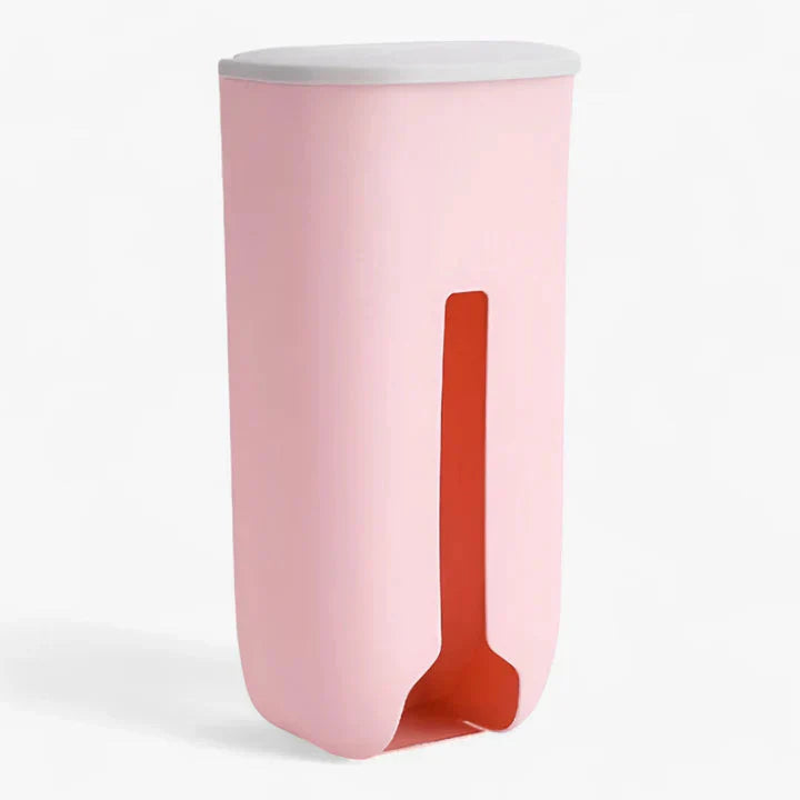 Wall-Mounted Storage Box for Plastic Bags – No Drilling Required Pink