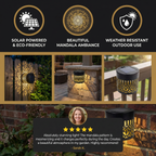 Solar Mandala Garden Light with Projection Patterns