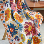 Floral Cotton Bath Towel – Reversible & Quick-Drying