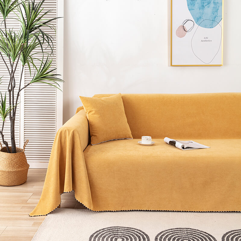Waterproof Sofa Throw Cover with Jacquard Edge