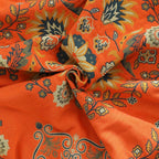 Reversible Cotton Throw Blanket with Botanical Print