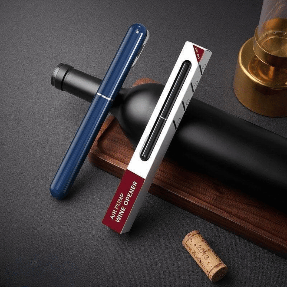 Air Pressure Wine Corkscrew - Effortless Cork Removal Blue