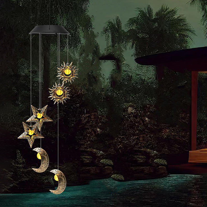Solar Hanging Light with Celestial Design
