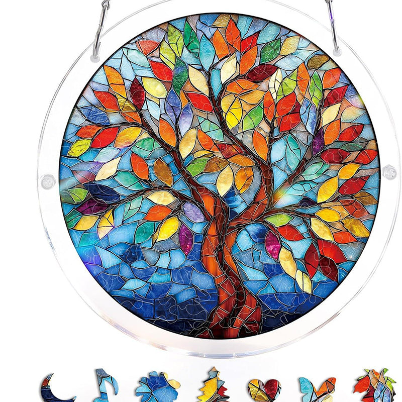 Stained Glass Sun Catcher - Shatterproof Acrylic Window Art