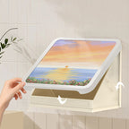 Wall-Mounted Storage Box with Sunset Artwork
