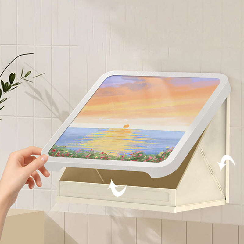 Wall-Mounted Storage Box with Sunset Artwork