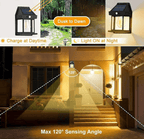 Solar Motion Sensor Wall Light with Edison Bulb Style