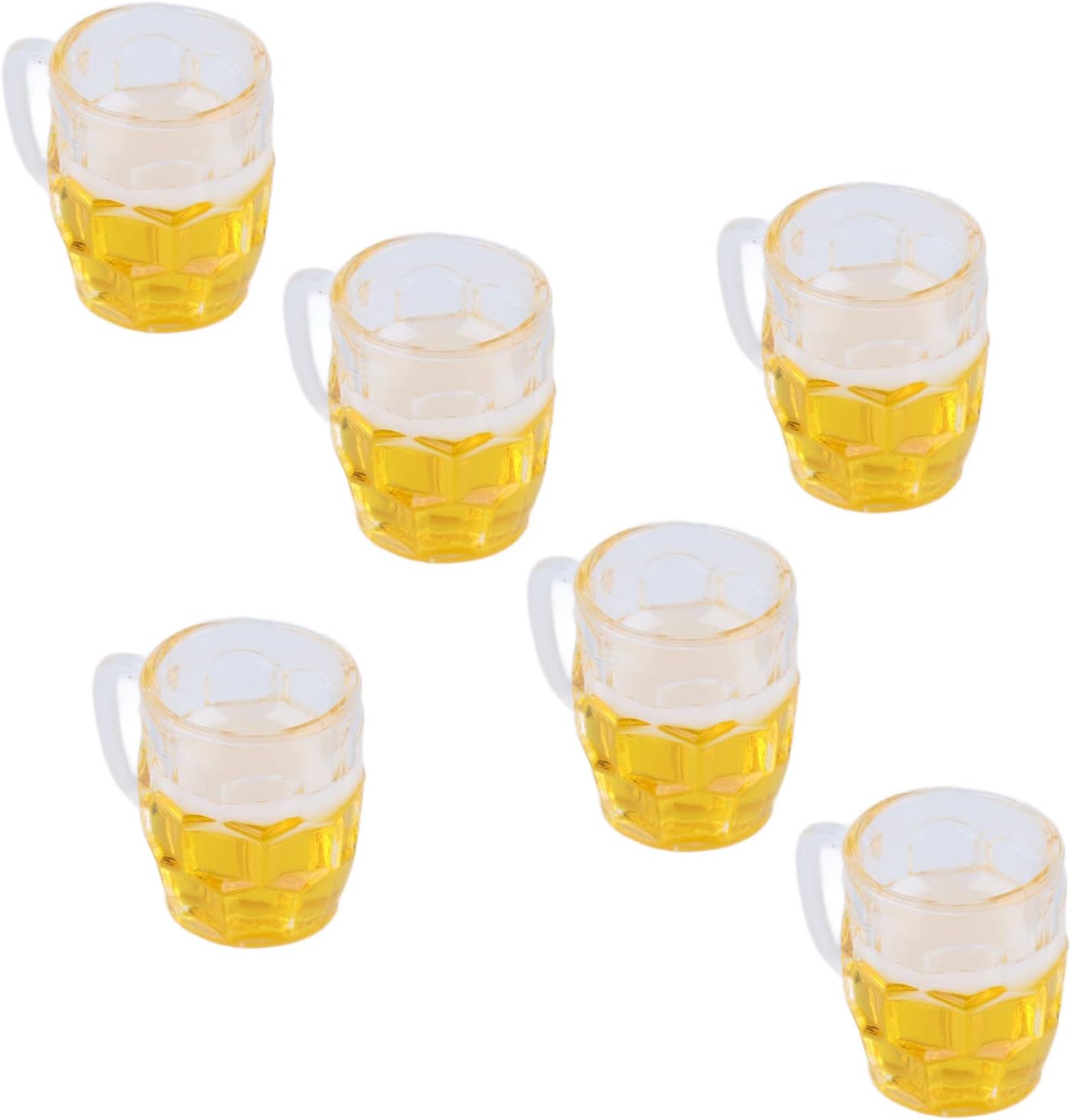 Mini Beer Mug Decorations with Foam Effect - Set of 12