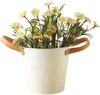 Garden Planters with Leather Handles
