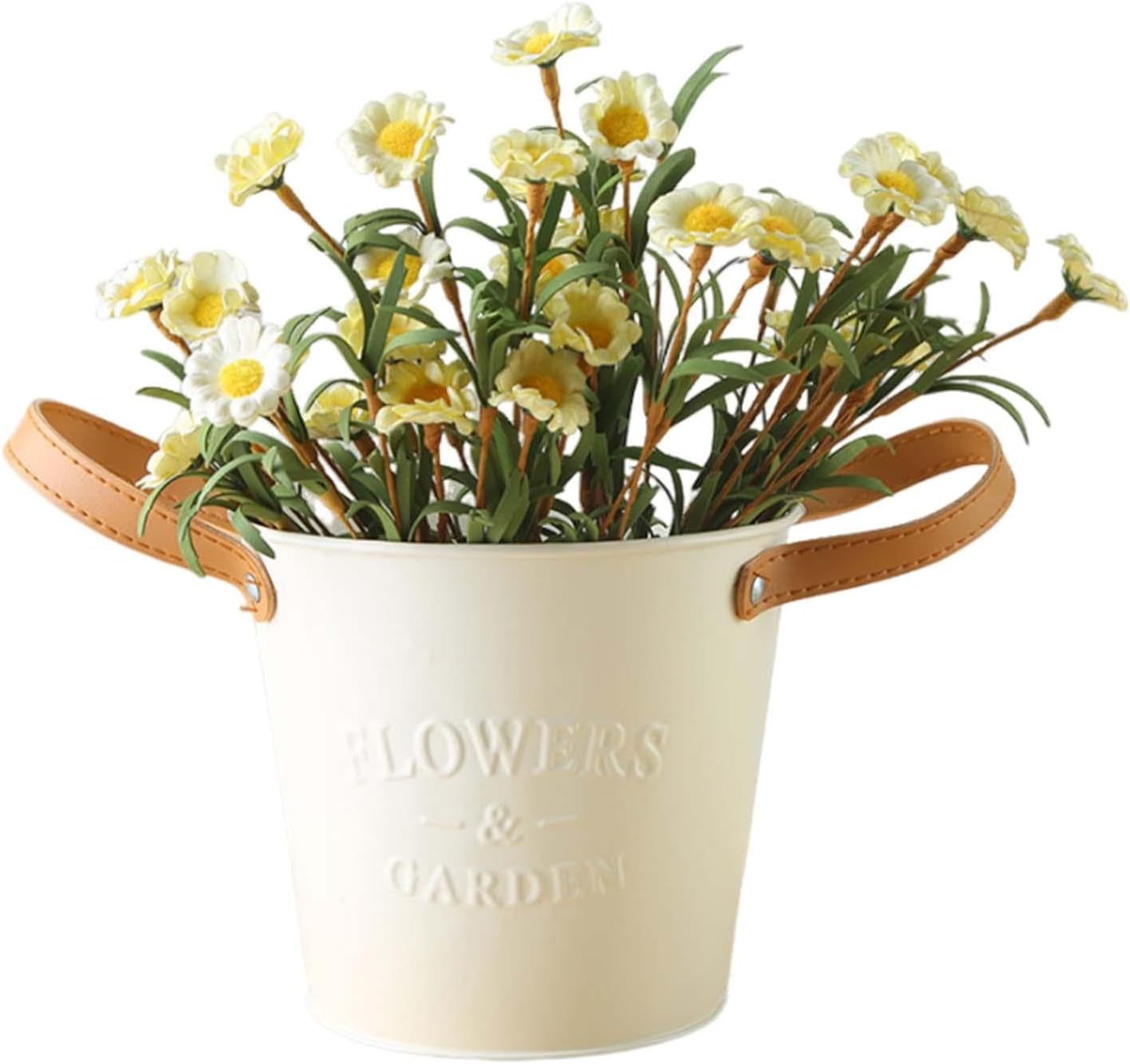Garden Planters with Leather Handles