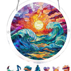 Stained Glass Sun Catcher - Shatterproof Acrylic Window Art