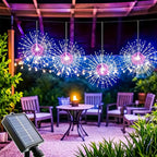Solar Firework String Lights with LED Starburst Effect