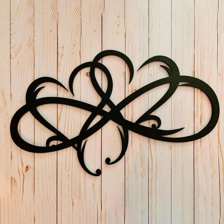 Infinity Heart Metal Wall Art