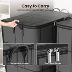 Foldable Storage Bags with Reinforced Handles - Set of 2