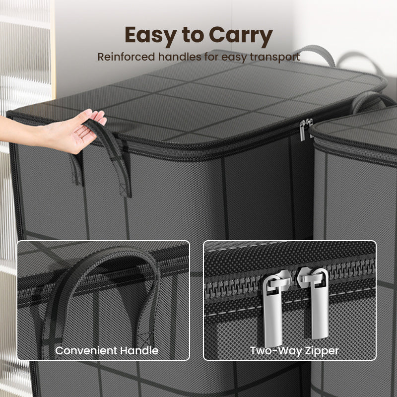 Foldable Storage Bags with Reinforced Handles - Set of 2