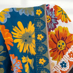Floral Cotton Bath Towel – Reversible & Quick-Drying