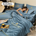 Cooling Summer Blanket with Ice Silk – Lightweight & Breathable Dark Blue