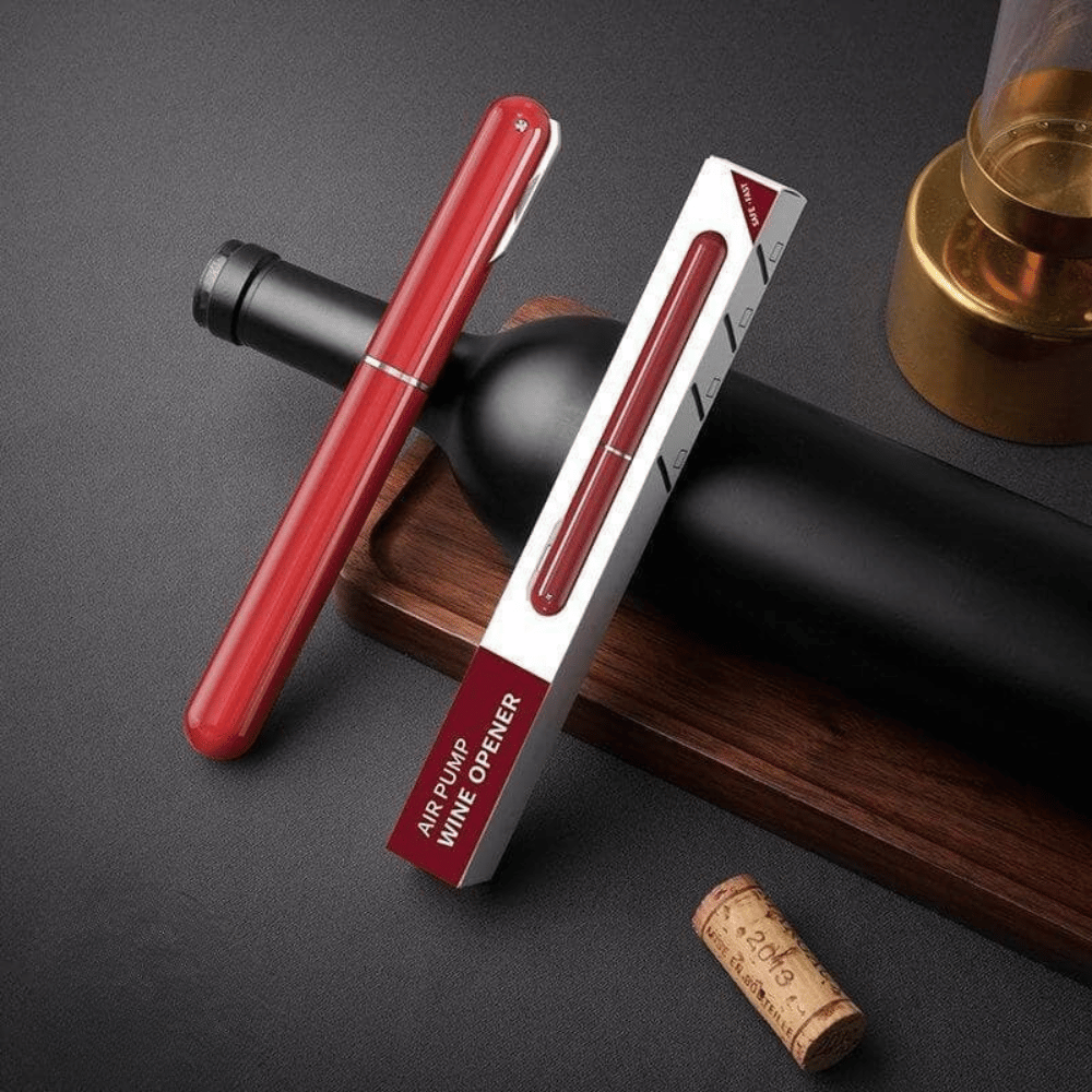 Air Pressure Wine Corkscrew - Effortless Cork Removal Red