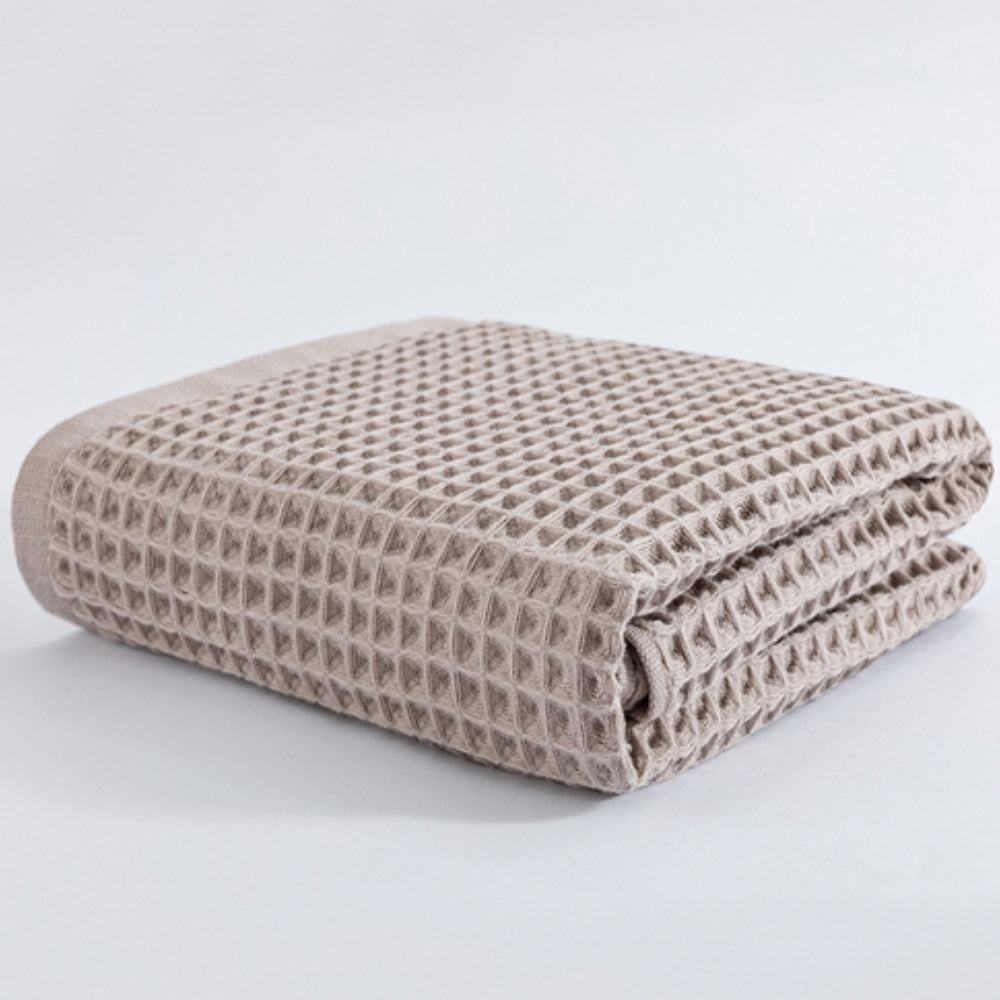 Waffle Weave Bath Towel – Lightweight & Quick-Dry Muddy 27.5"x55"