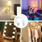 Rechargeable RGB LED Bulb with Remote - No Wiring Required