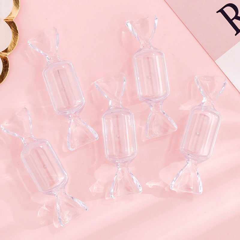 Clear Candy-Shaped Jewelry Storage Boxes - Set of 10