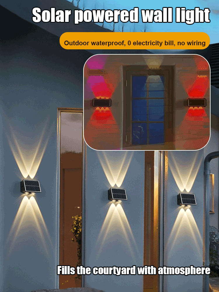Solar Wall Light with Motion Sensor – Automatic Outdoor Lighting