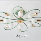 Modern Metal Ceiling Light with Curved Arms