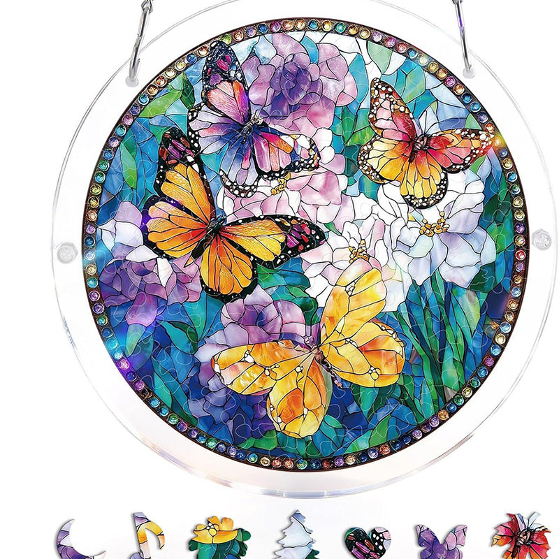 Stained Glass Sun Catcher - Shatterproof Acrylic Window Art
