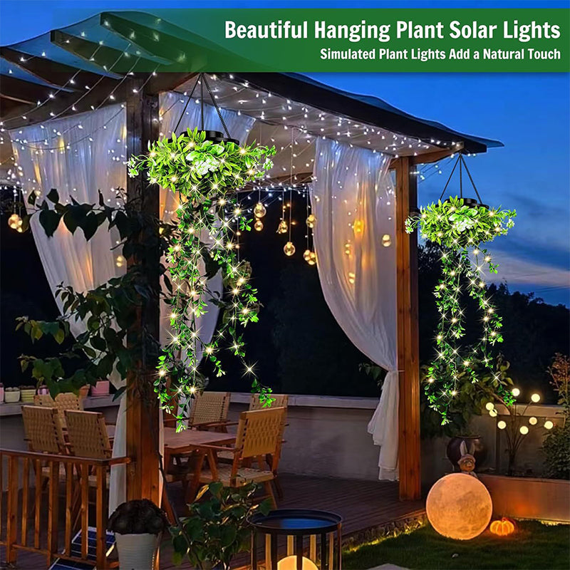 Solar Hanging Planter with LED Lights