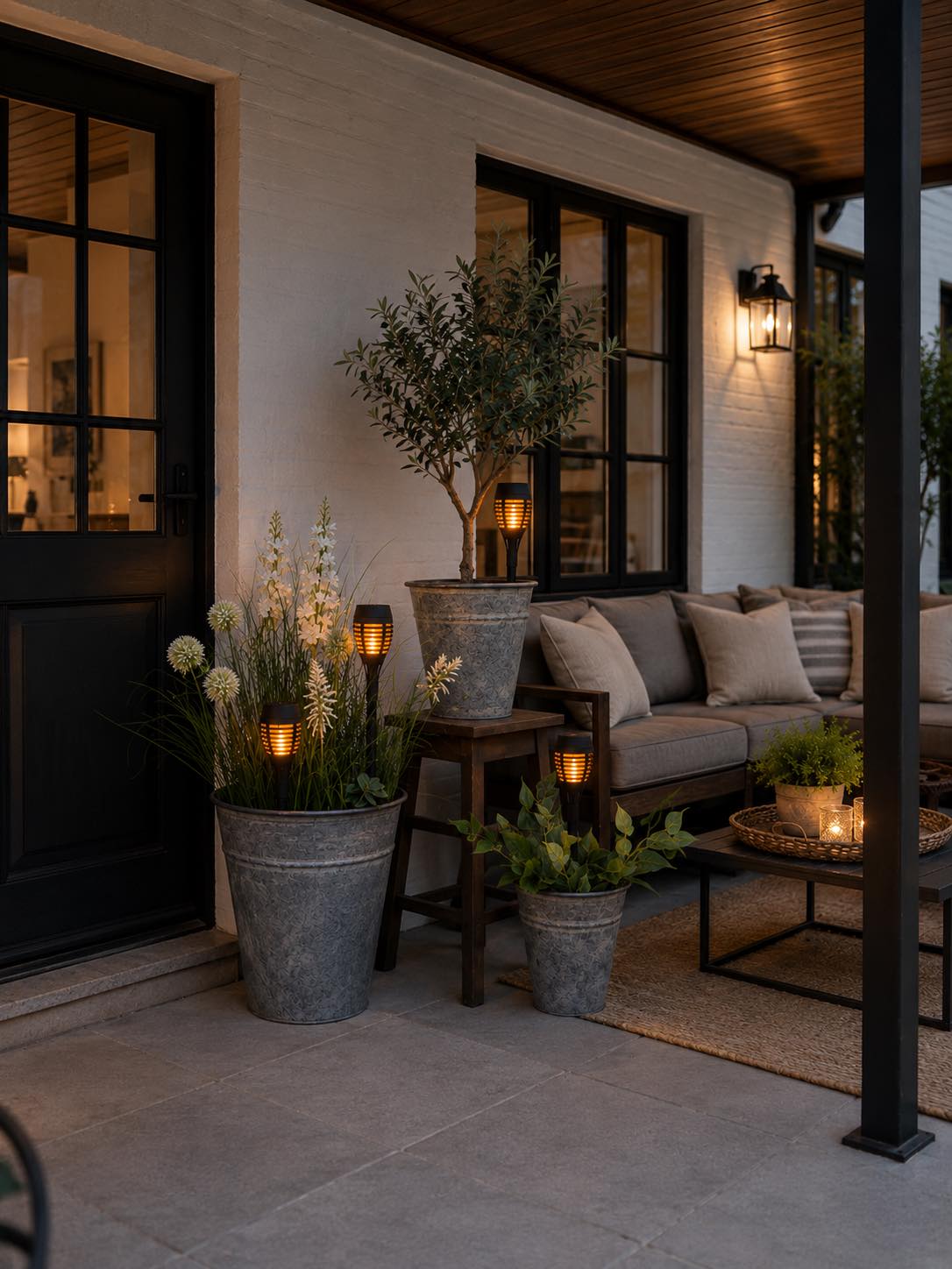 Solar Garden Torch Lights with Flame Effect