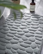 Memory Foam Bath Mat with Stone Pattern - Fast Drying