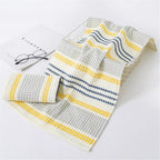 Cotton Bath Towel with Honeycomb Weave Light Yellow