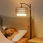 Arc Floor Lamp with Remote & Interchangeable Shades