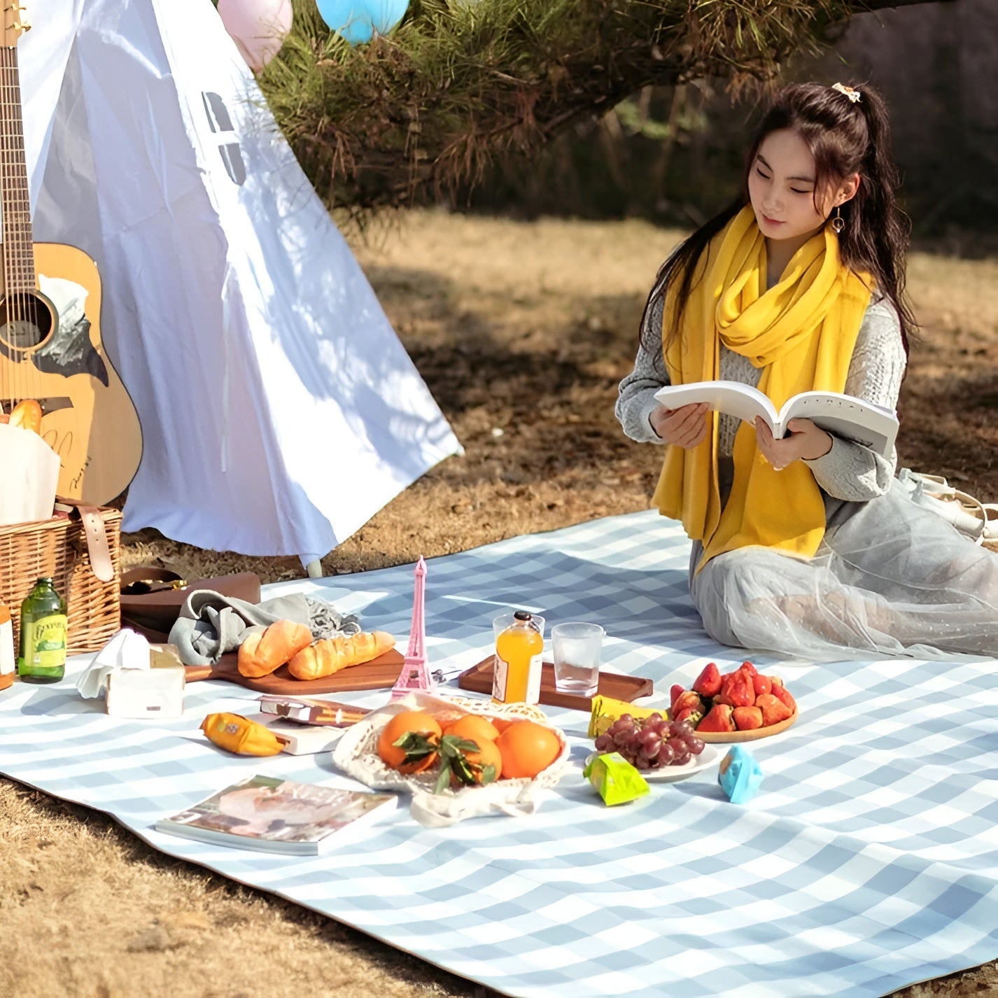 Waterproof Picnic Blanket with PEVA Coating