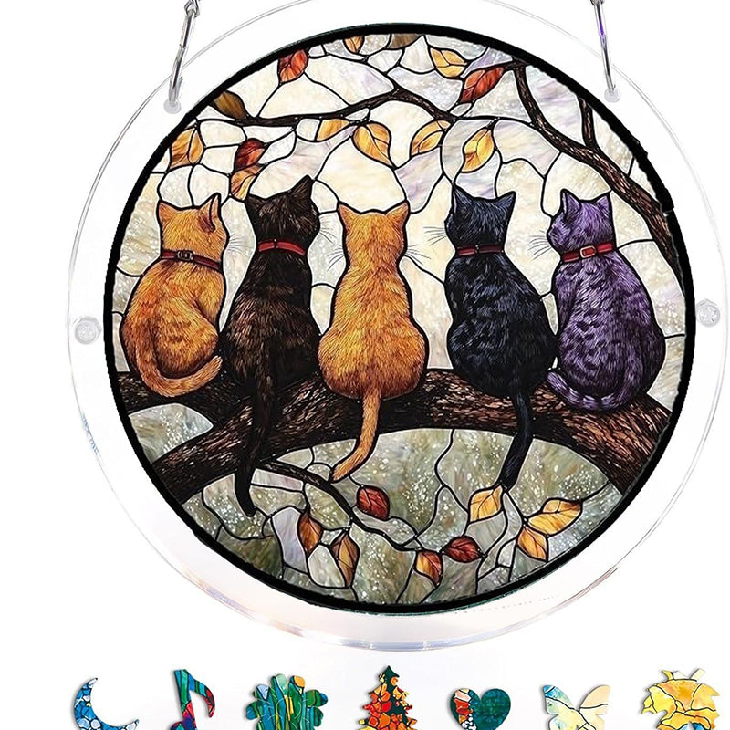 Stained Glass Sun Catcher - Shatterproof Acrylic Window Art
