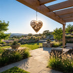 Heart-Shaped Holder for Bird Nesting Material with Hanging Chain