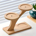Bamboo Plant Stand with Two Shelves at Different Heights