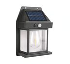 Solar Motion Sensor Wall Light with Edison Bulb Style