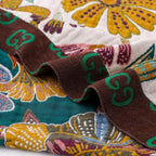 Reversible Floral Throw Blanket - Cotton with Vintage Pattern