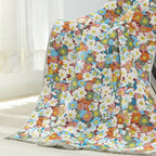 Floral Reversible Bath Towel with Colorful Print