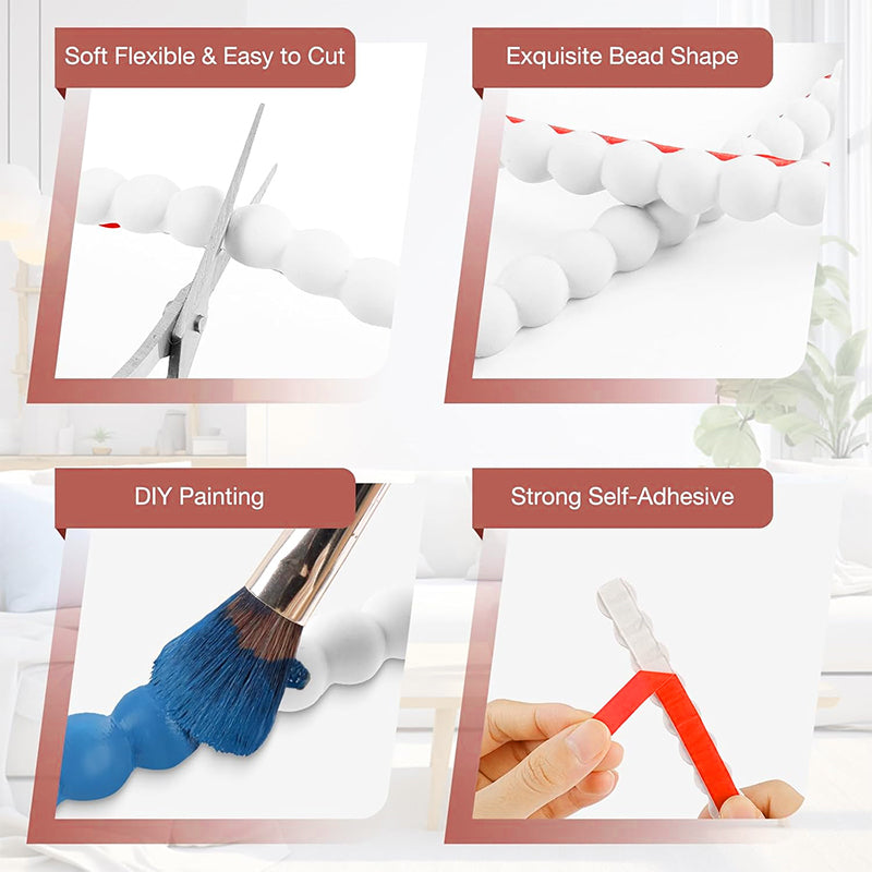 Self-Adhesive Decorative Bead Trim - No-Drill Installation