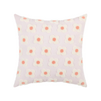 Floral Decorative Pillow Cover with Textured Embroidery Pink