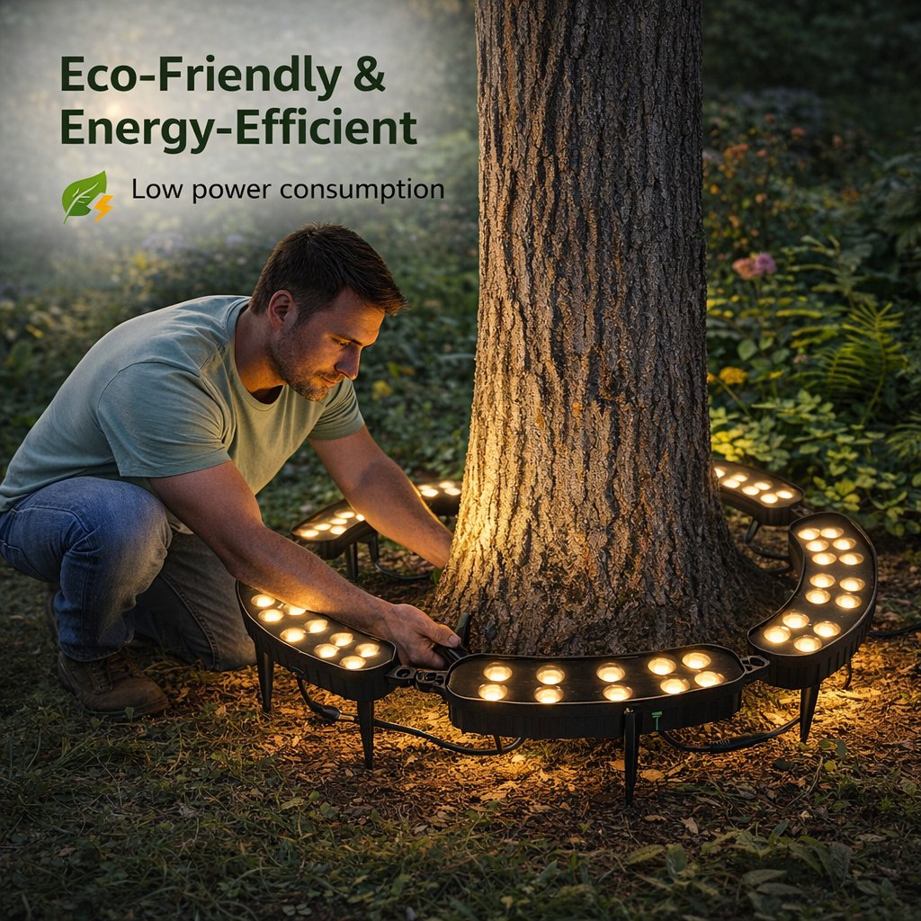 LED Tree Ring Light with 32 Warm LEDs