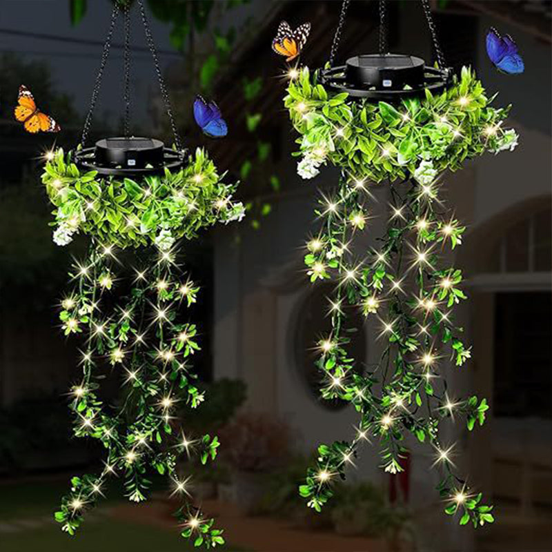 Solar Hanging Planter with LED Lights