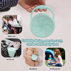 Silicone Snack Cup with Leak-Proof Lid for Kids