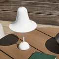 Rechargeable LED Bell Table Lamp with Touch Dimmer White