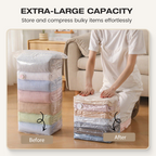 No-Pump Vacuum Storage Bags - Instant Compression